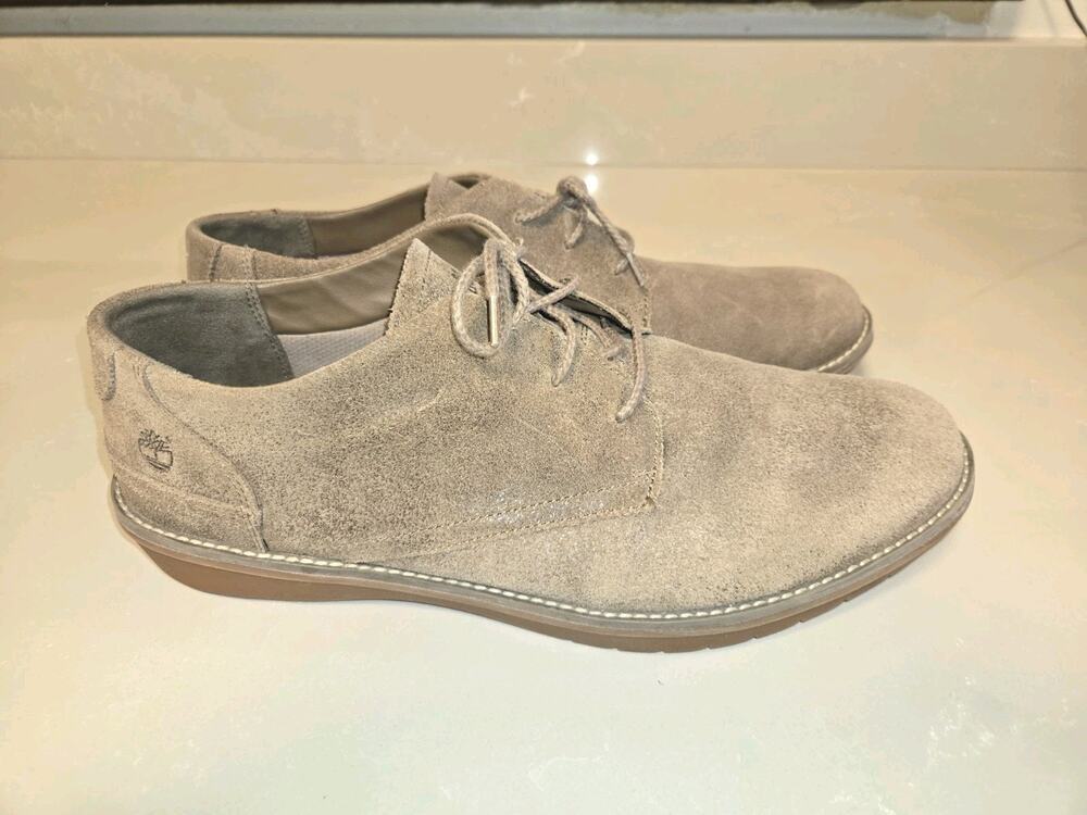 Timberland Men’s Taupe Suede Oxford Shoes Casual Lace Up Size 13